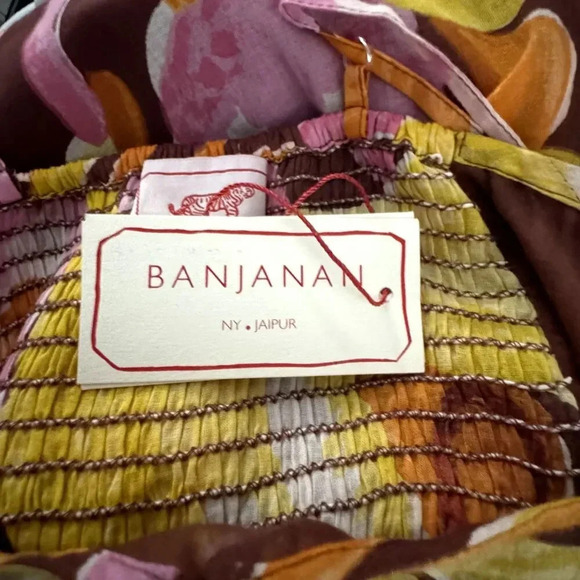 Banjanan Hazel Floral Tiered Midi Dress Euphoric Bloom Paprika size Small NWT - Picture 9 of 14